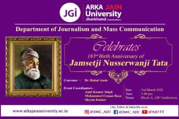 183rd Birth Anniversary of Jamsetji Nusserwanji Tata
