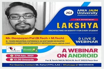 A Virtual Session & Workshop On “Android Development”