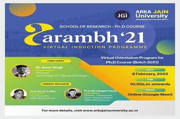 Aarambh 21 – Virtual Induction Program For Ph.D Course