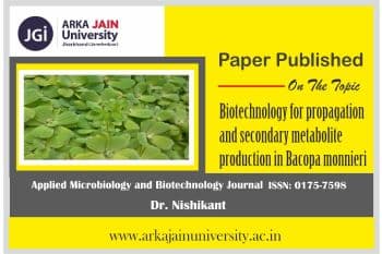 Biotechnology for propagation and secondary metabolite production in Bacopa monnieri