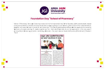 Celebration of First Foundation Day of School of Pharmacy