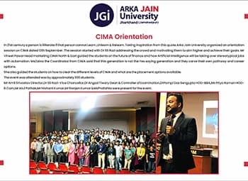 CIMA Orientation
