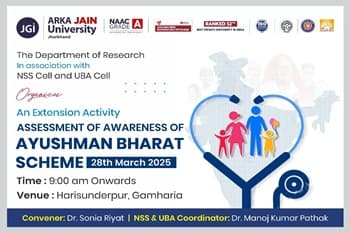 Extension Activity on “Assessment Of Awareness Of Ayushman Bharat Scheme”