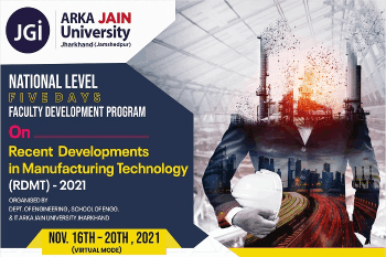 FDP on Recent Developments In Manufacturing Technology