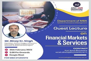 Guest Lecture on Financial Markets & Services