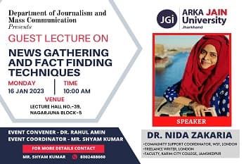 Guest Lecture on News Gathering and Fact Finding Techniques