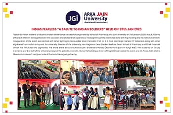 INDIAS FEARLESS “A SALUTE TO INDIAN SOLDIERS” HELD ON 20th JAN 2020