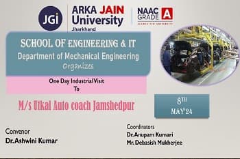 Industrial Visit To M/S Utkal Auto Coach Jamshedpur