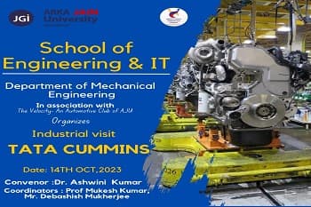 Industrial Visit to Tata Cummins Jamshedpur