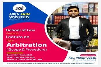Lecture On Arbitration Scope & Procedure