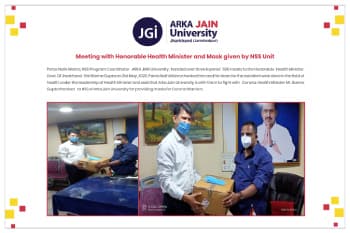 Meeting with Honorable Minister and Mask given by NSS Unit