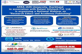 National Webinar on ‘Research Ethics and Academic Publishing’