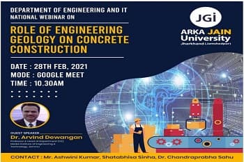 National Webinar On “Role Of Engineering Geology On Concrete Construction”