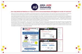 One-day National Webinar on “Recruitment & Associated Skills with Digital CV to GD-PI Technics”