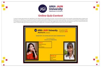 Online Quiz was Organised to Enhance students general knowlege with the extra curricular activities