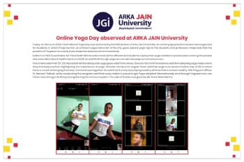 Online Yoga Day day celebrated by NSS