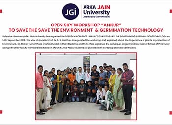 OPEN SKY WORKSHOP “ANKUR” TO SAVE THE SAVE THE ENVIRONMENT & GERMINATION TECHNOLOGY