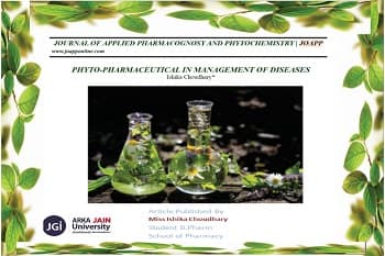 Phyto-Pharmaceutical In Management Of Diseases, Journal Of Applied Pharmacognosy And Phytochemistry