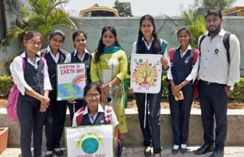 Plantation Drive on World Earth Day at AJU