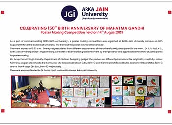Celebrating 150th Birth Anniversary of Mahatma Gandhi, Poster Making Competition