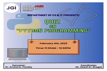 Quiz on Python Programming