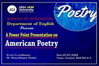 Report On PPT Presentation On “American Poetry”