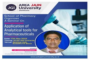 Seminar on Application of Analytical tools for Pharmaceuticals