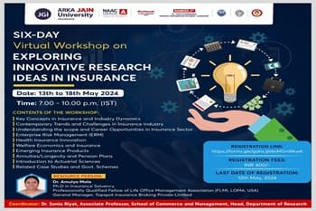 Six-Day Workshop on Exploring Innovative Research Ideas in Insurance
