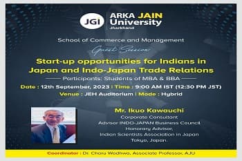 Start-up opportunities for Indians in Japan and Indo-Japan Trade Relations