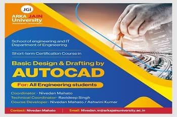 Value Added Course on Basic Design and Drafting by Auto CAD