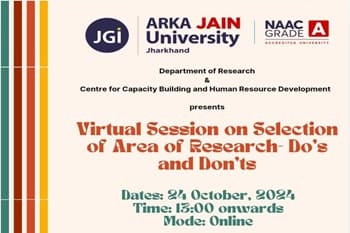 Virtual Session On ‘Selection of Area of Research- Do’s & Don’ts’