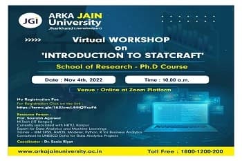 Virtual Workshop On ‘Introduction To Statcraft’