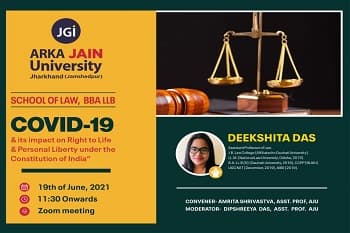 Webinar on “Covid-19 and its Impact on the Right to Life & Personal Liberty under the Constitution of India”