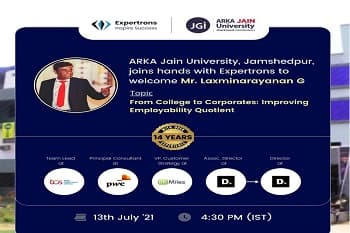 Webinar On “From College To Corporates: Improving Employability Quotient”