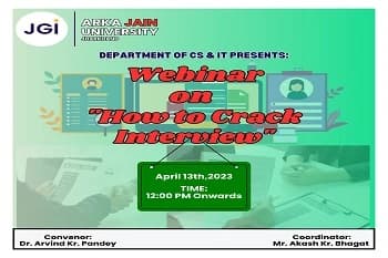 Webinar on How to Crack an Interview