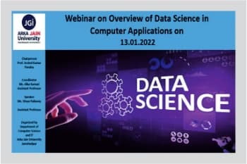 Webinar on Overview of Data Science in Computer Applications