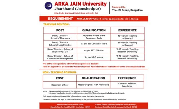 Recruitment – Dec 2018