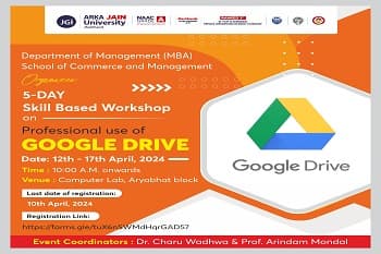 5-Day Skill-Based Workshop on Professional Use of Google Drive