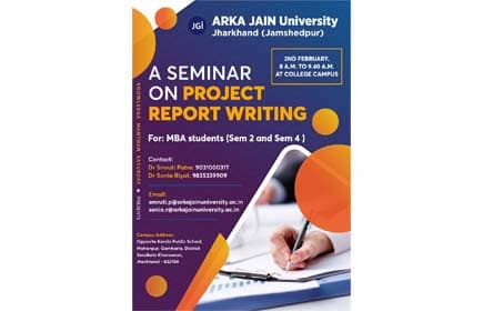 A Seminar on Project Report Writing Held on 2nd Feb 2019