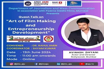 Art of Film Making And Entrepreneurship Development.