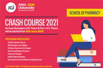 Crash Course for B.Pharm 2021