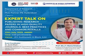 Expert Talk on Publishing Research Papers in High-Quality Journals: Best Practices and Common Pitfalls