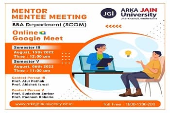 Mentor Mentee Meeting BBA