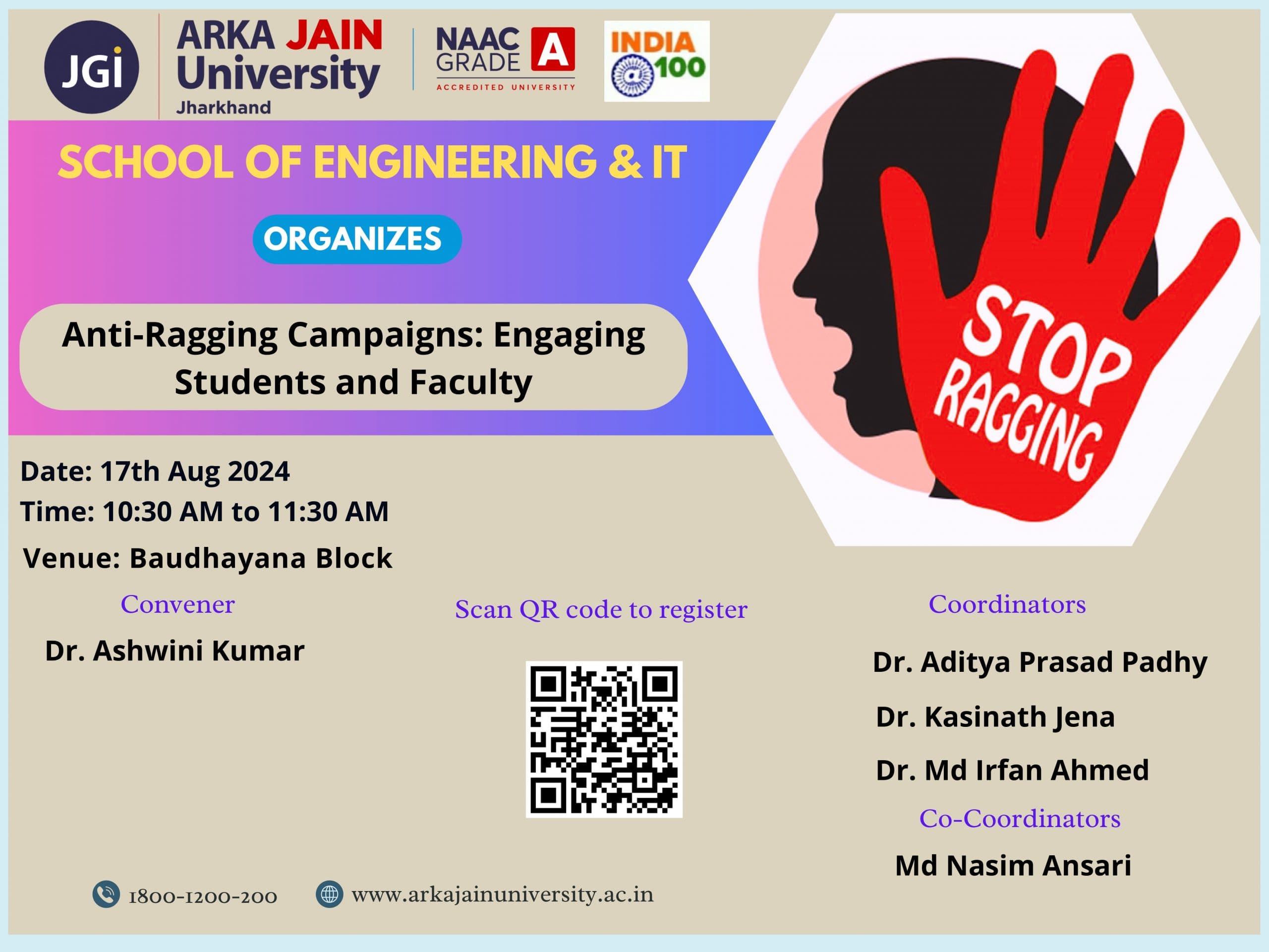 Related to Anti – Ragging Campaigns: Engaging Students and Faculty.