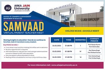 Samvaad Virtual Parent Teacher Meet B.Com