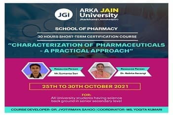 Short Term Certification Course “Characterization of Pharmaceuticals- A Practical approach”