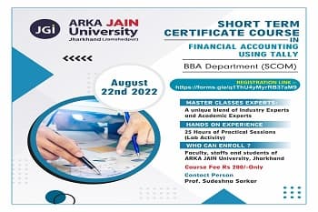 Short Term Certification Course in Financial Accounting Using Tally