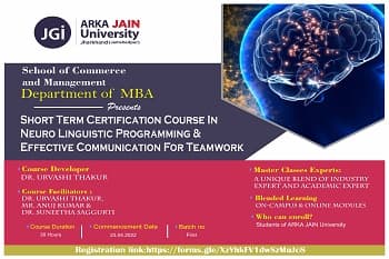 Short Term Certification Course In Neuro Linguistic Programming & Effective Communication For Teamwork