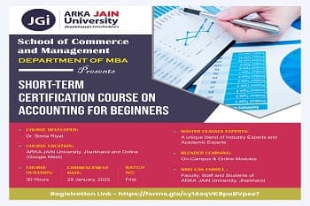 Short-Term Certification Course On Accounting For Beginners