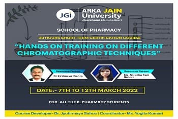 Short Term Certification Course On Hands On Training On Different Chromatographic Techniques